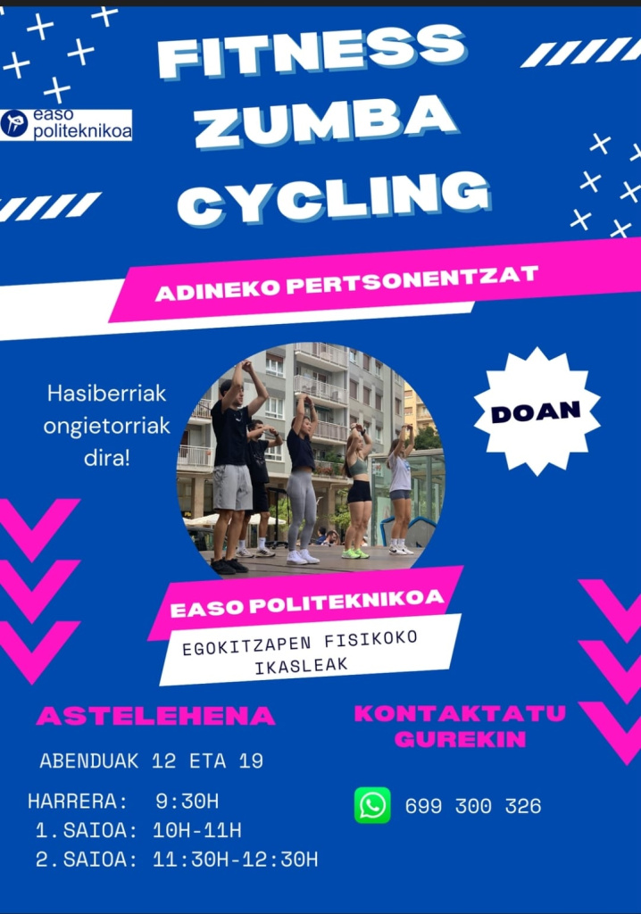 Cartel sobre zumba-cycling