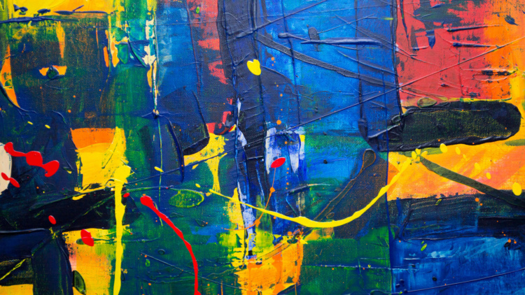 Cuadro abstracto ed colores vivos